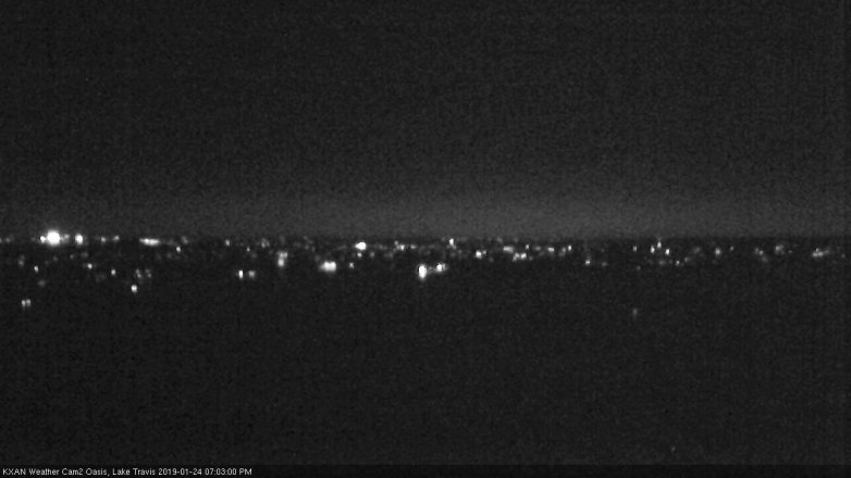 Lake Travis webcam, January 24, 2019 6:05 PM CT