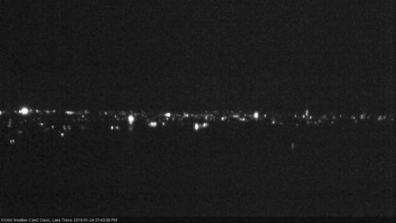 Lake Travis webcam, January 24, 2019 6:45 PM CT