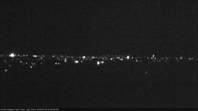 Lake Travis webcam, January 24, 2019 6:55 PM CT