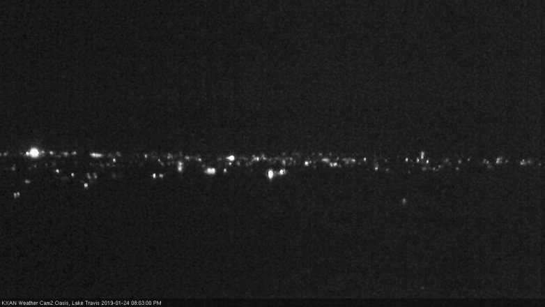 Lake Travis webcam, January 24, 2019 7:05 PM CT