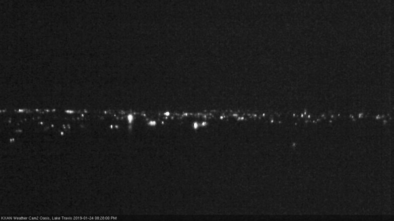Lake Travis webcam, January 24, 2019 7:30 PM CT