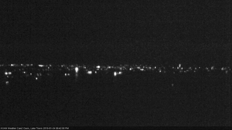 Lake Travis webcam, January 24, 2019 7:45 PM CT