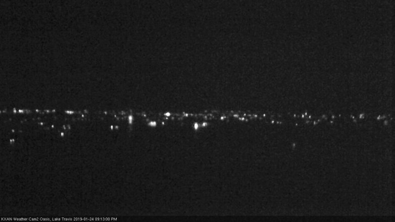 Lake Travis webcam, January 24, 2019 8:15 PM CT