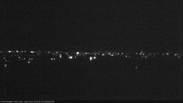 Lake Travis webcam, January 24, 2019 8:30 PM CT