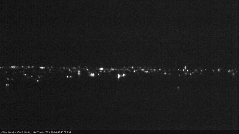 Lake Travis webcam, January 24, 2019 8:45 PM CT