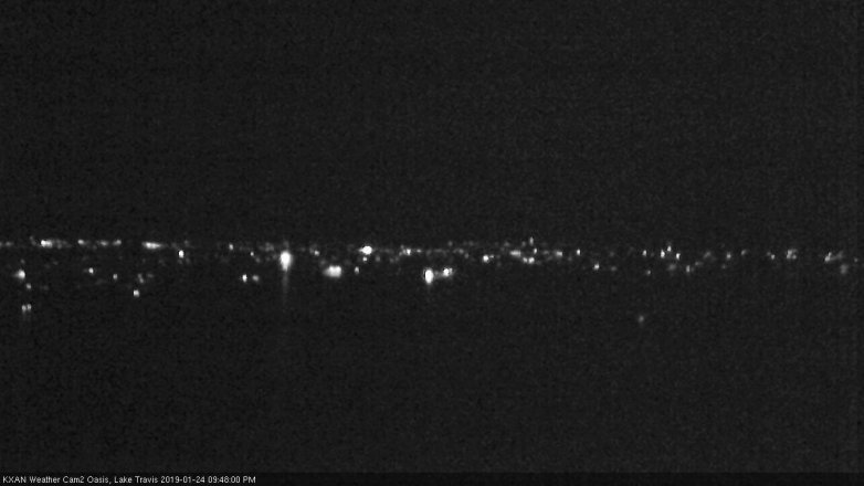 Lake Travis webcam, January 24, 2019 8:50 PM CT