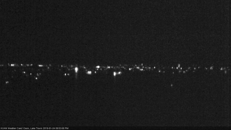 Lake Travis webcam, January 24, 2019 8:55 PM CT