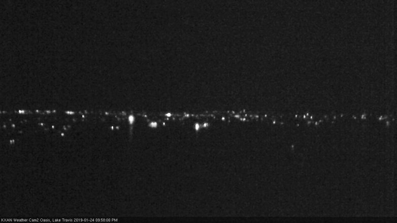 Lake Travis webcam, January 24, 2019 9:00 PM CT