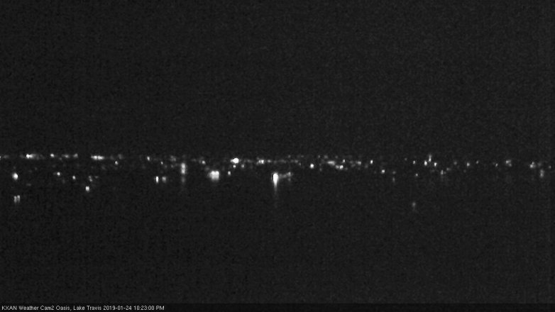 Lake Travis webcam, January 24, 2019 9:25 PM CT