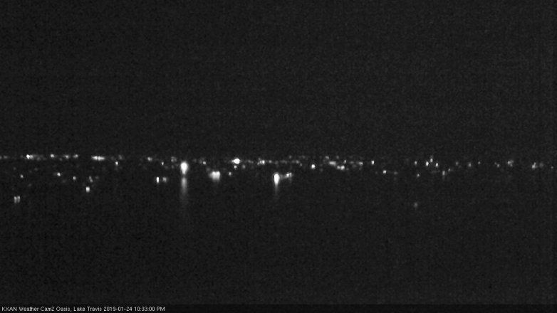 Lake Travis webcam, January 24, 2019 9:35 PM CT