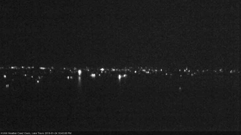 Lake Travis webcam, January 24, 2019 9:45 PM CT