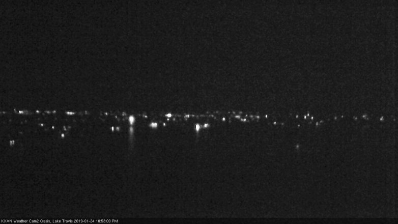 Lake Travis webcam, January 24, 2019 9:55 PM CT