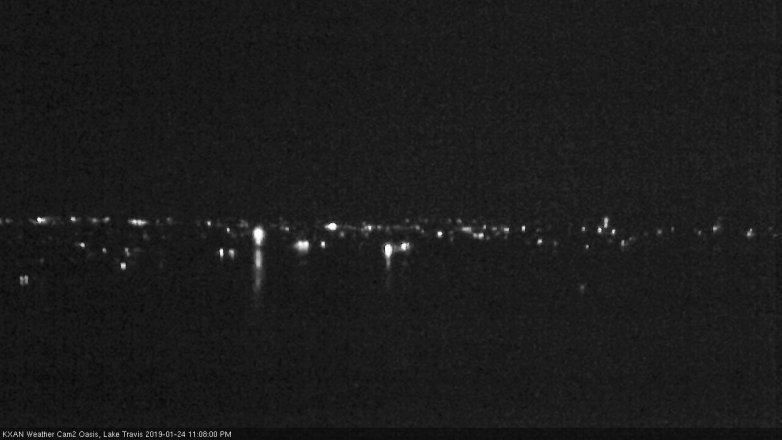 Lake Travis webcam, January 24, 2019 10:10 PM CT