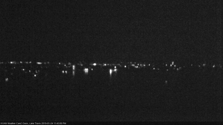 Lake Travis webcam, January 24, 2019 10:45 PM CT