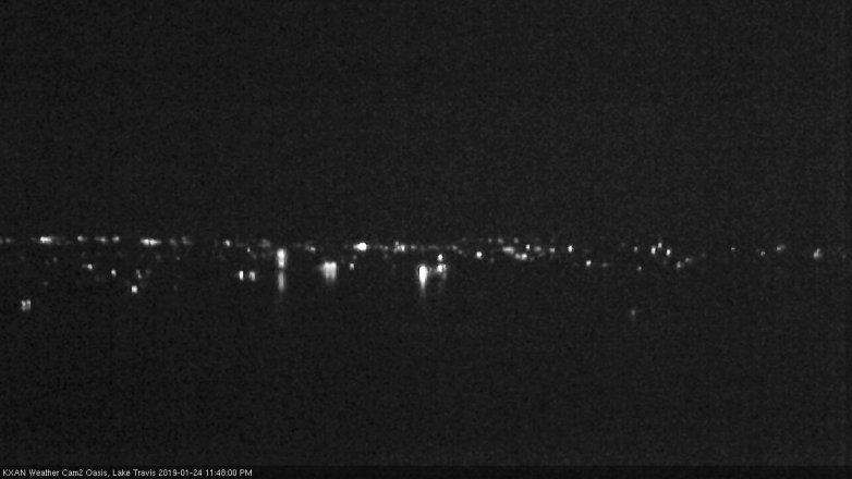 Lake Travis webcam, January 24, 2019 10:50 PM CT