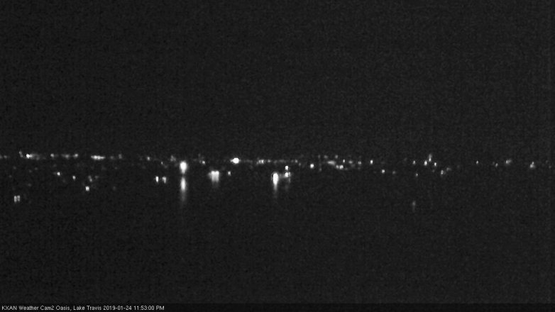 Lake Travis webcam, January 24, 2019 10:55 PM CT