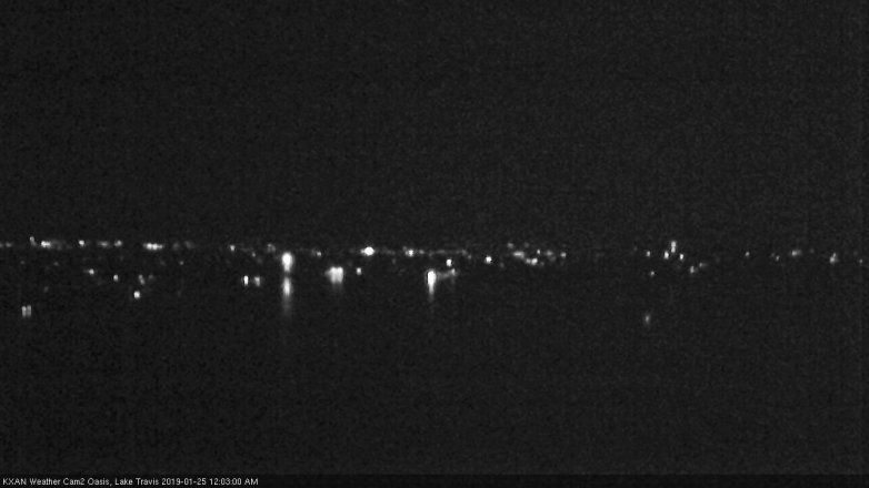 Lake Travis webcam, January 24, 2019 11:05 PM CT