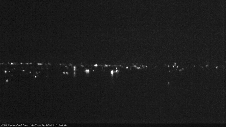Lake Travis webcam, January 24, 2019 11:15 PM CT