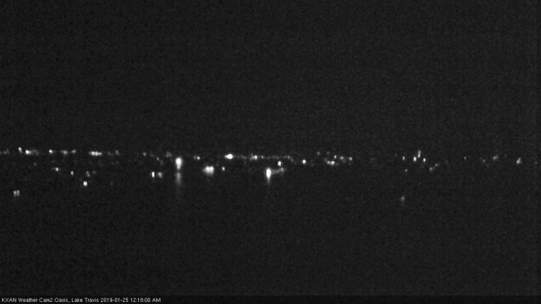 Lake Travis webcam, January 24, 2019 11:20 PM CT