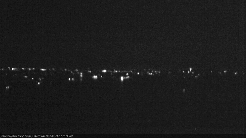Lake Travis webcam, January 24, 2019 11:30 PM CT