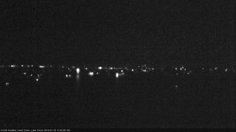 Lake Travis webcam, January 24, 2019 11:45 PM CT