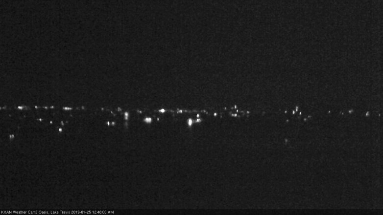 Lake Travis webcam, January 24, 2019 11:50 PM CT