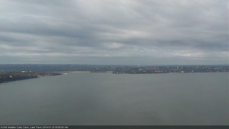 Lake Travis webcam, January 25, 2019 9:00 AM CT