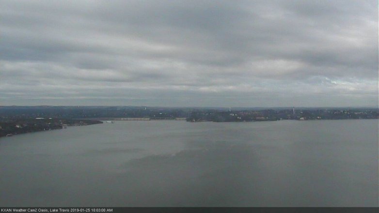 Lake Travis webcam, January 25, 2019 9:05 AM CT