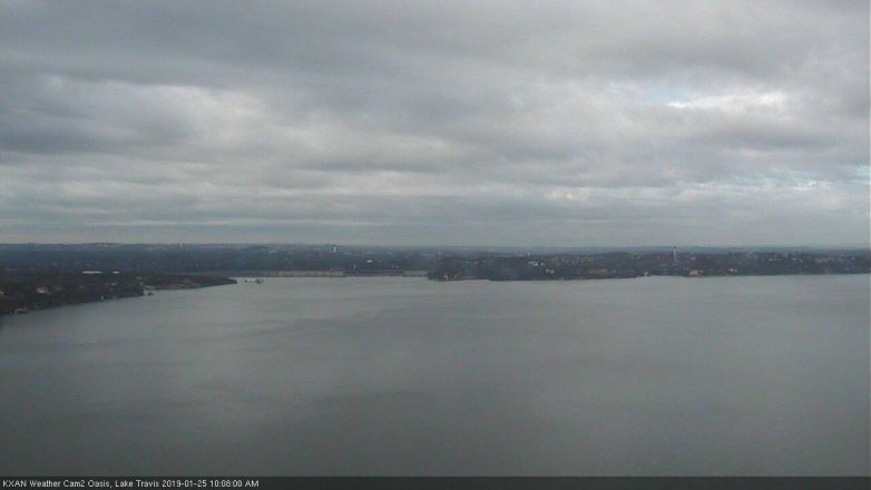 Lake Travis webcam, January 25, 2019 9:10 AM CT