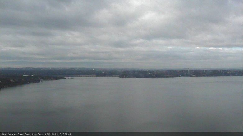 Lake Travis webcam, January 25, 2019 9:15 AM CT