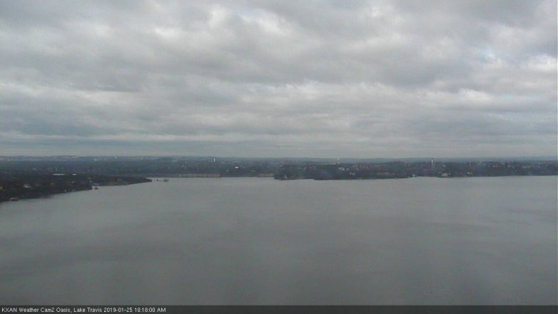 Lake Travis webcam, January 25, 2019 9:20 AM CT