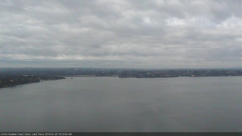 Lake Travis webcam, January 25, 2019 9:25 AM CT