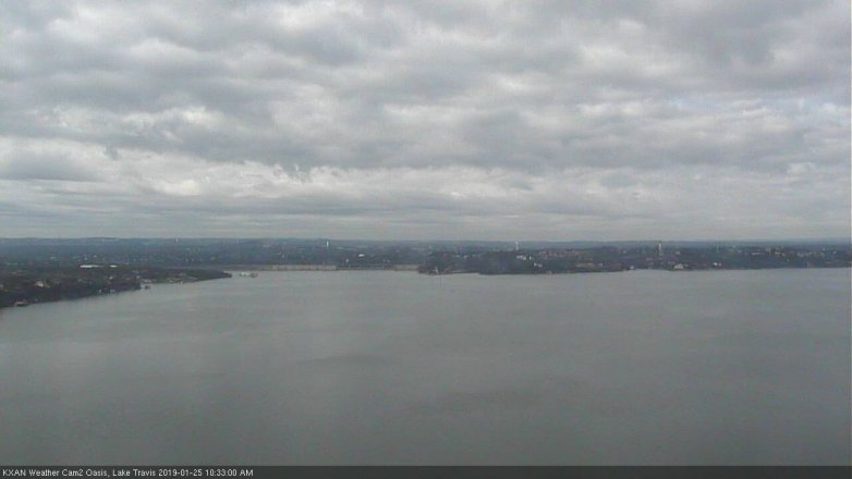 Lake Travis webcam, January 25, 2019 9:35 AM CT