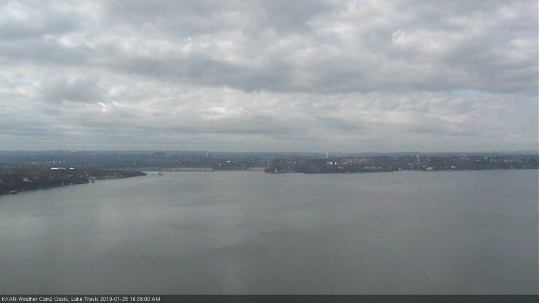 Lake Travis webcam, January 25, 2019 9:40 AM CT
