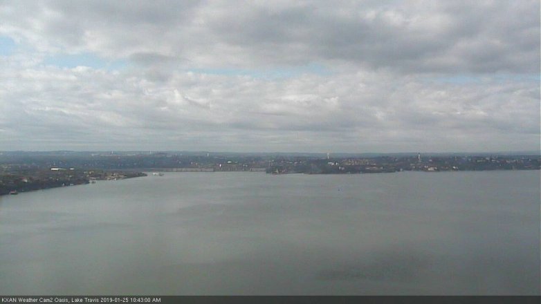 Lake Travis webcam, January 25, 2019 9:45 AM CT