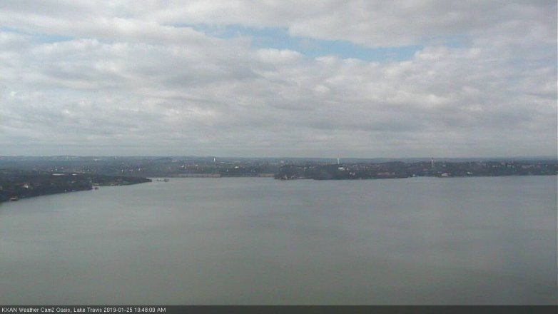 Lake Travis webcam, January 25, 2019 9:50 AM CT