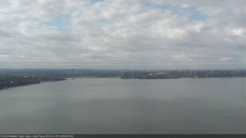 Lake Travis webcam, January 25, 2019 10:00 AM CT