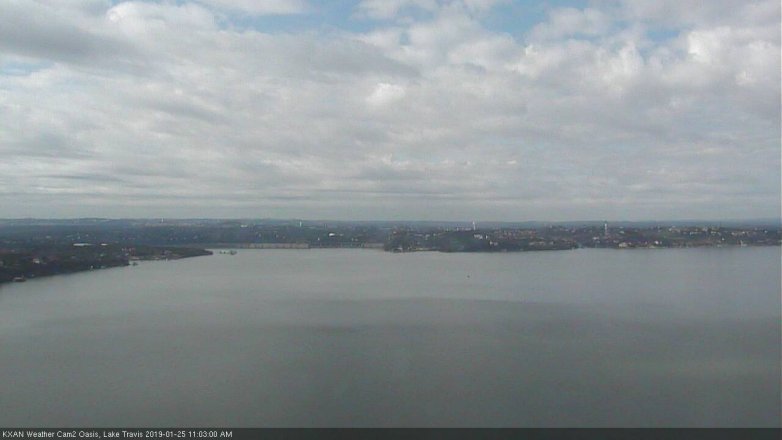 Lake Travis webcam, January 25, 2019 10:05 AM CT