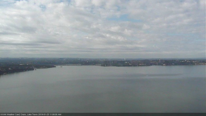 Lake Travis webcam, January 25, 2019 10:10 AM CT