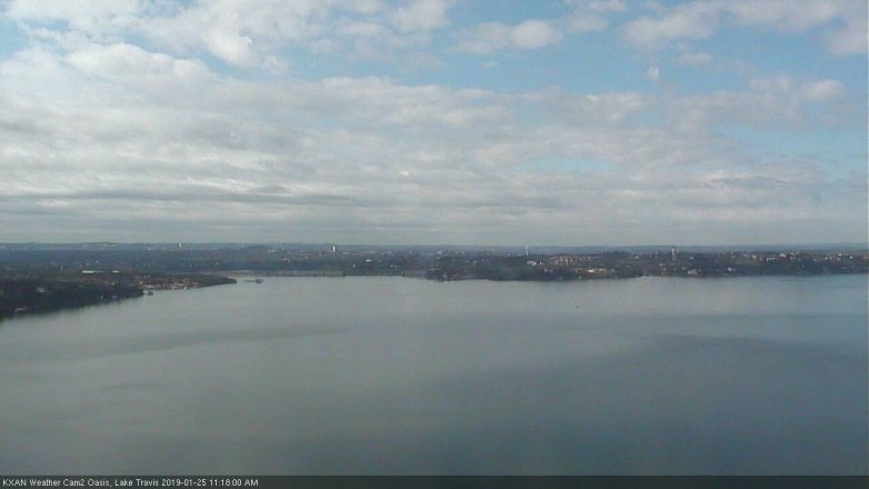 Lake Travis webcam, January 25, 2019 10:20 AM CT