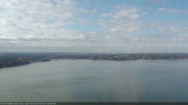 Lake Travis webcam, January 25, 2019 10:25 AM CT