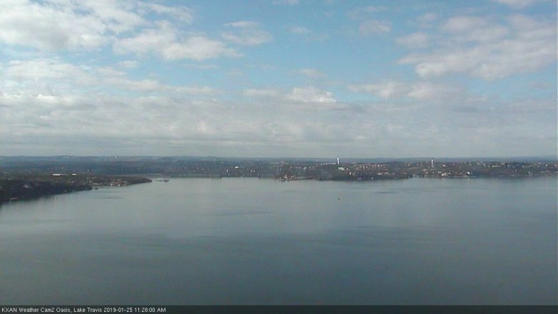Lake Travis webcam, January 25, 2019 10:30 AM CT