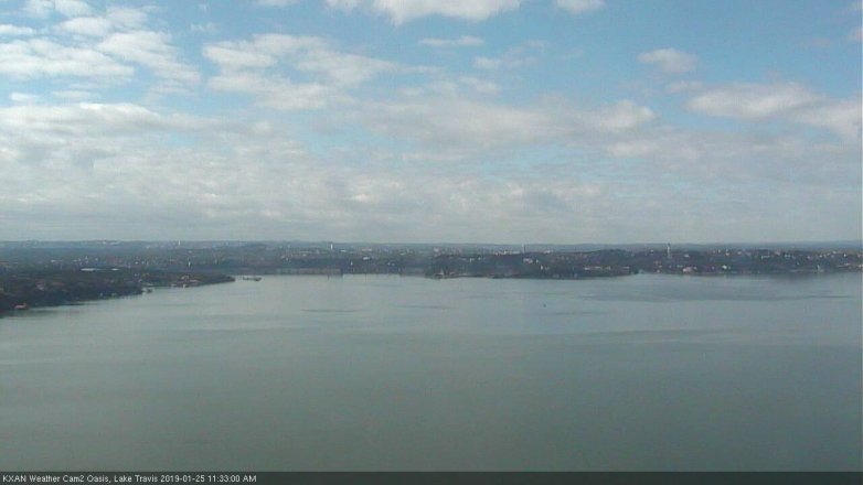 Lake Travis webcam, January 25, 2019 10:35 AM CT