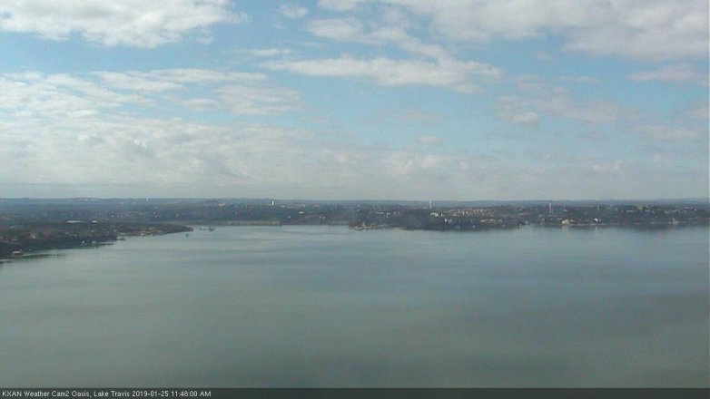 Lake Travis webcam, January 25, 2019 10:50 AM CT