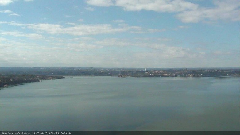 Lake Travis webcam, January 25, 2019 11:00 AM CT
