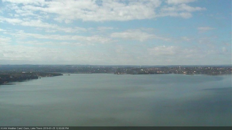 Lake Travis webcam, January 25, 2019 11:05 AM CT
