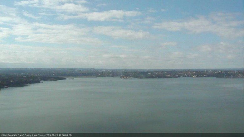 Lake Travis webcam, January 25, 2019 11:10 AM CT