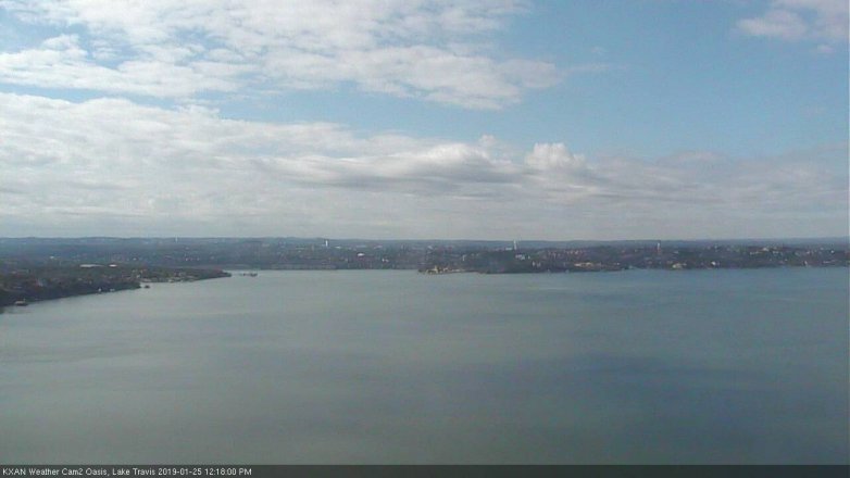 Lake Travis webcam, January 25, 2019 11:20 AM CT