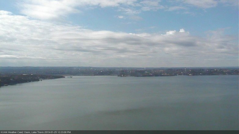 Lake Travis webcam, January 25, 2019 11:25 AM CT