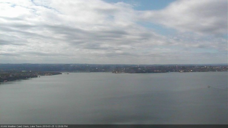 Lake Travis webcam, January 25, 2019 11:30 AM CT